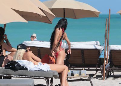 Veronica Rodriguez sexy butt in a thong bikini in Miami Beach 14